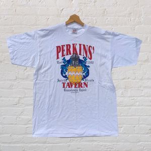 Vintage Tavern T-shirt Gloucesterchire England 1991 Perkins Spirits Stouts
